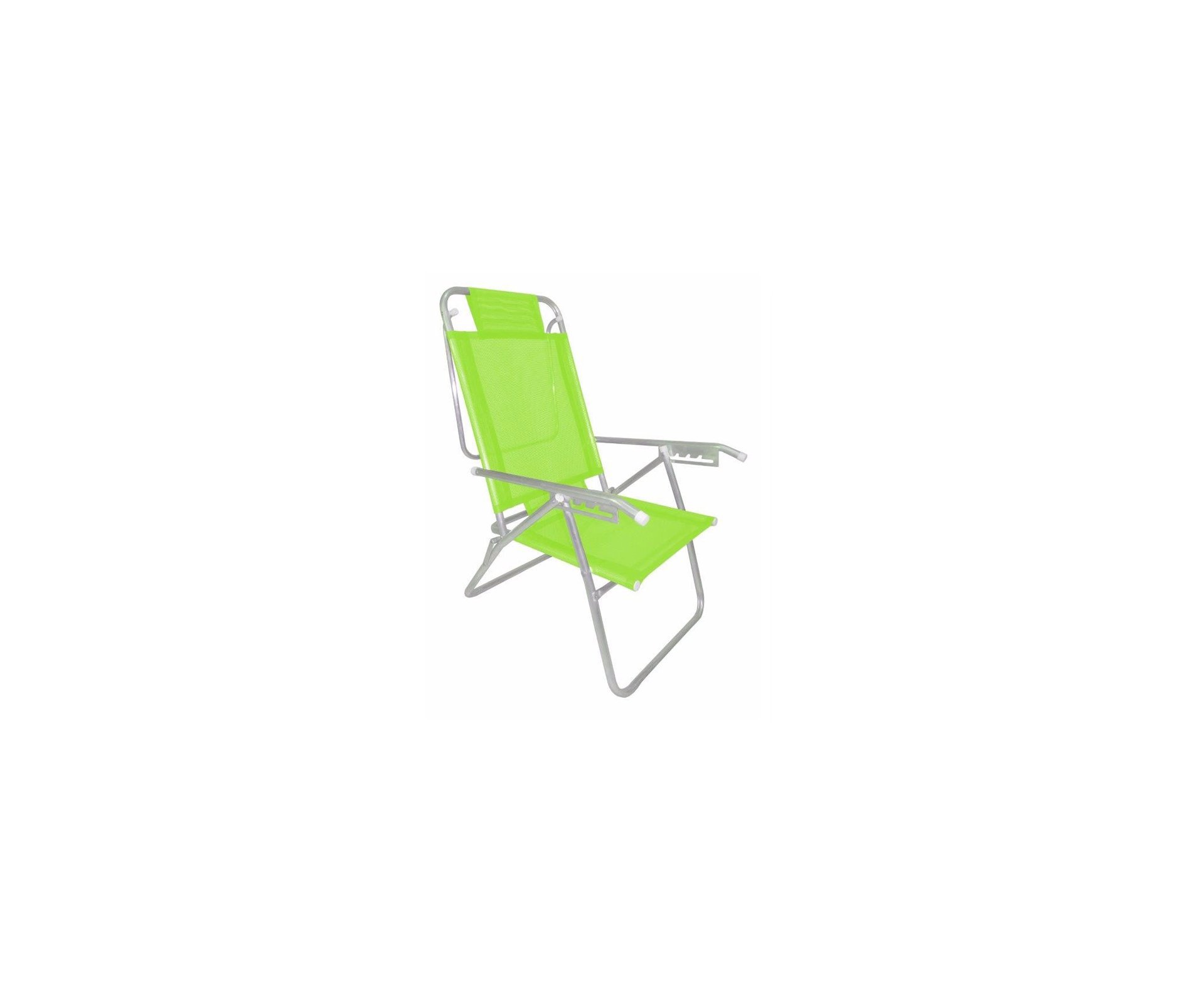 Cadeira Reclinavel Zaka Em Aluminio 5 Posições Infinita Up Verde Citrica