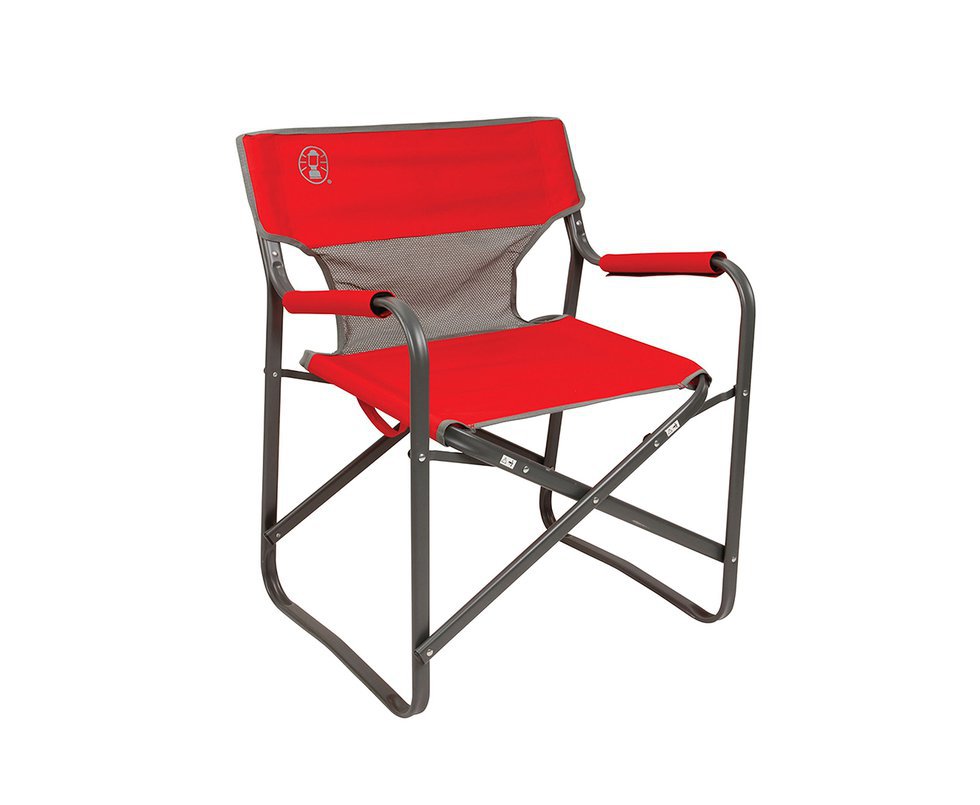 Cadeira Dobrável Coleman Steel Deck Vermelha