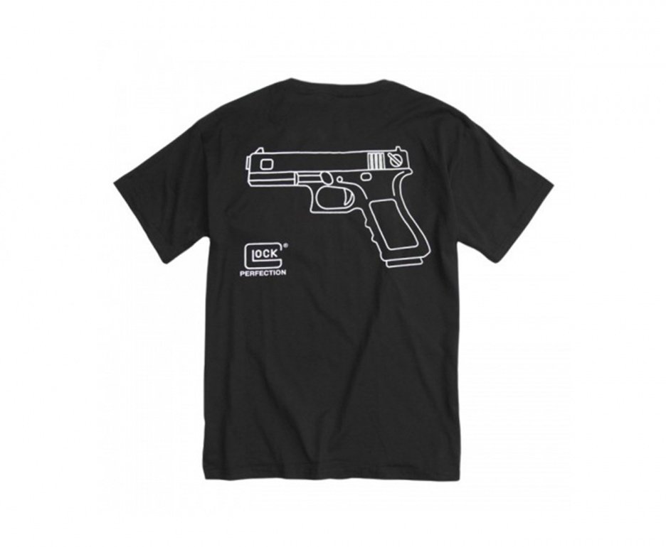 Camiseta Estampada Glock Preta, Branca - Bravo - P