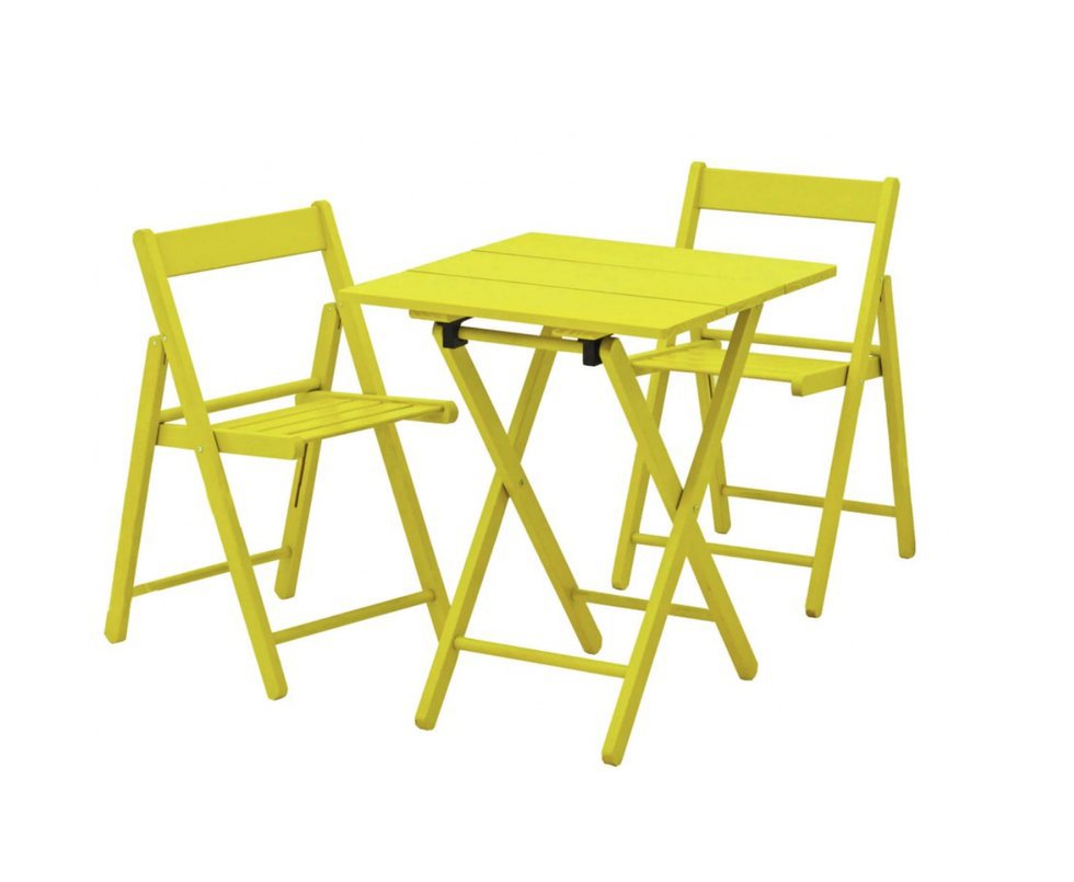 Jogo De Mesa Tramontina Aconchego 3 Peças Madeira Amarela