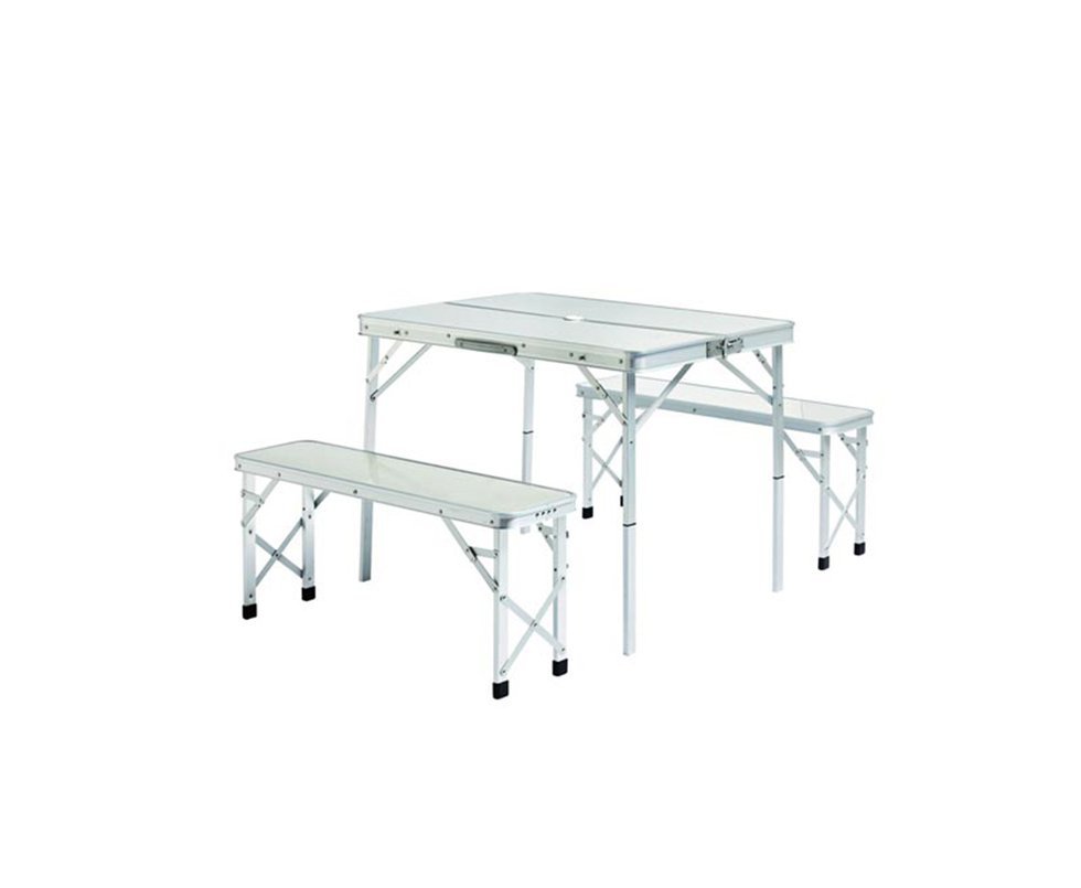Conjunto Mesa + Banco Em Aluminio Echolife Pic Nic Aluflex