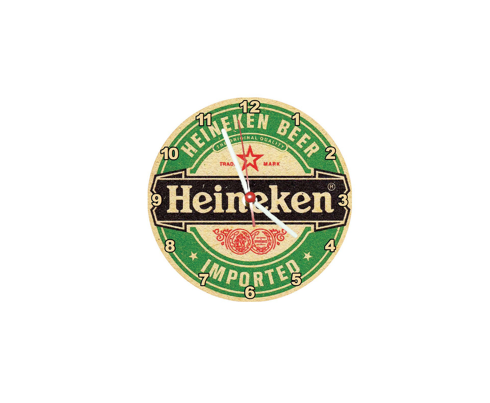 Relógio All Classics Heineken Bolacha
