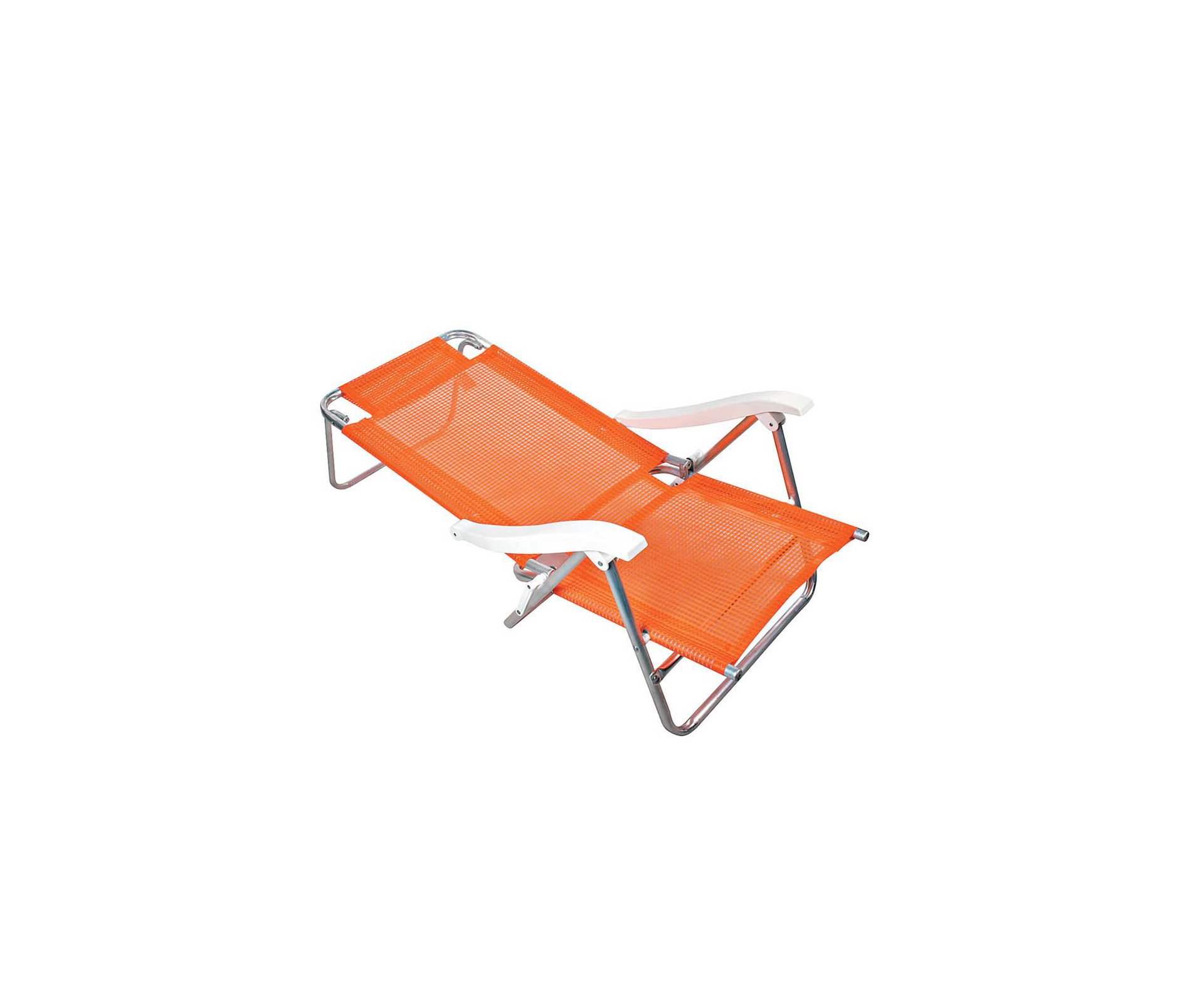 Cadeira Reclinavel De Praia Aluminio Mor Fashion - Laranja