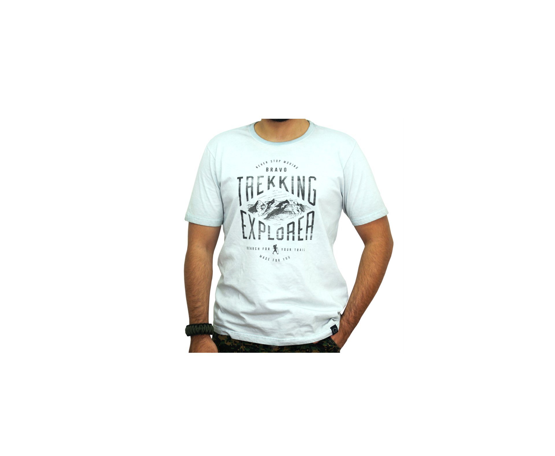 Camiseta Explore Bravo Estonada Verde - P