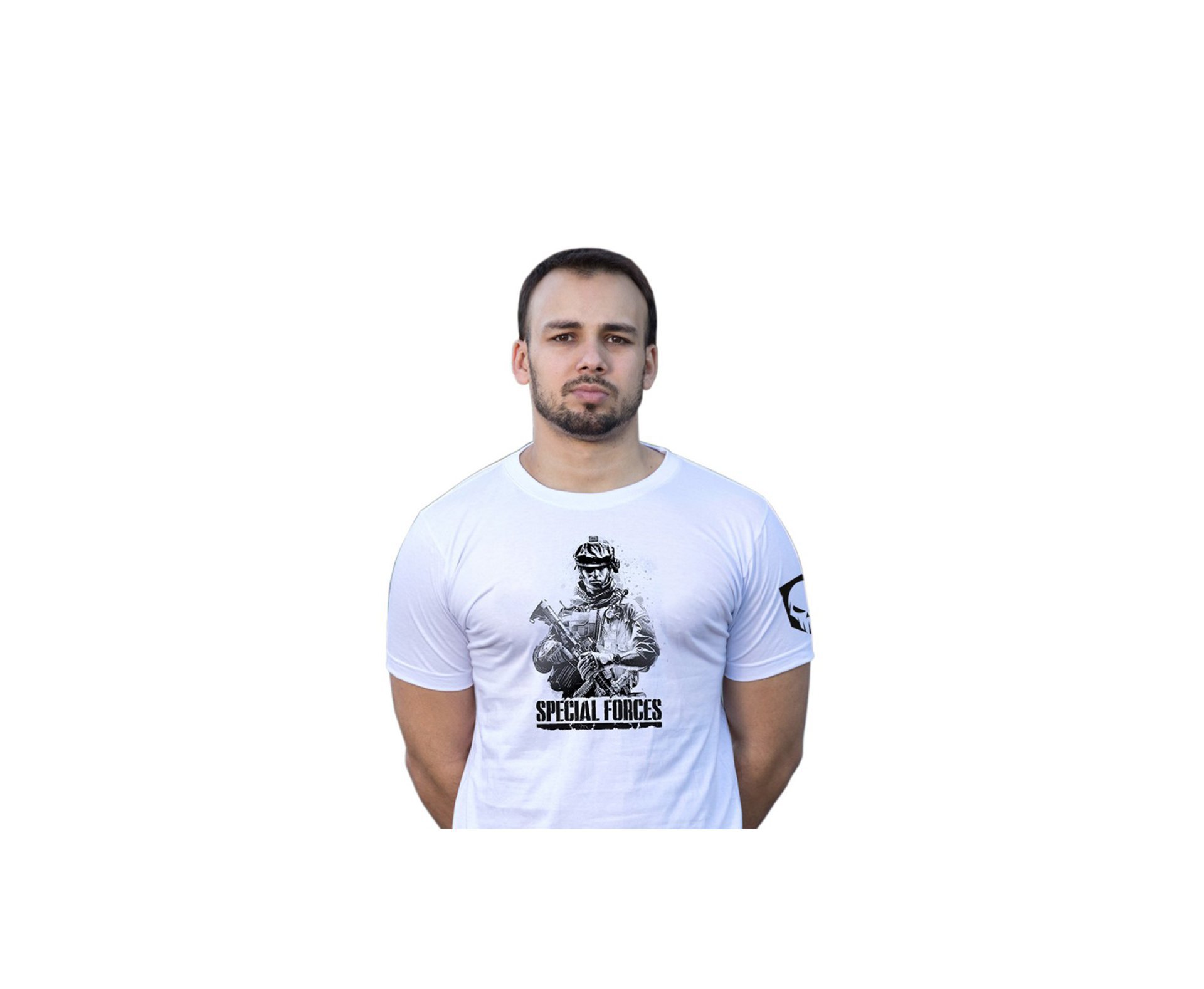 Camiseta Estampada Special Forces 21-branca -  Bravo - P