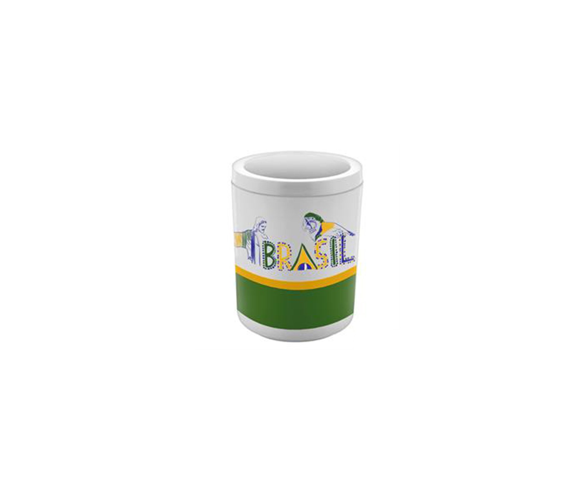 Porta Lata Termico 350ml Branco - Linha Brasil Soprano